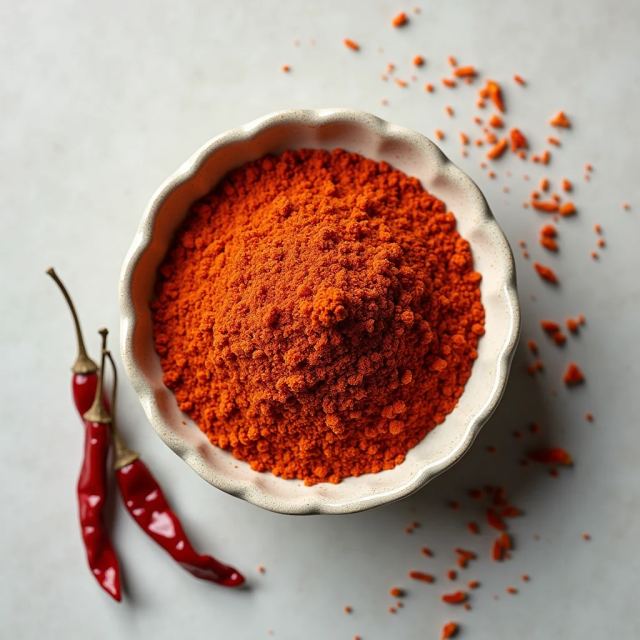 Schale mit koreanischem Chilipulver Gochugaru