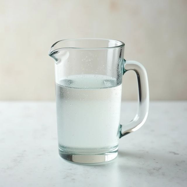 Glaskrug mit Wasser
